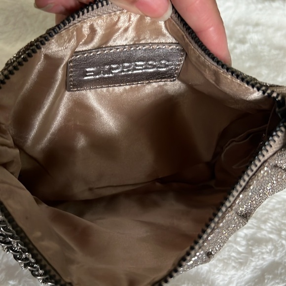 Express Chic Silver Wristlet Clutch with Shimmering Finish - Picture 3 of 5